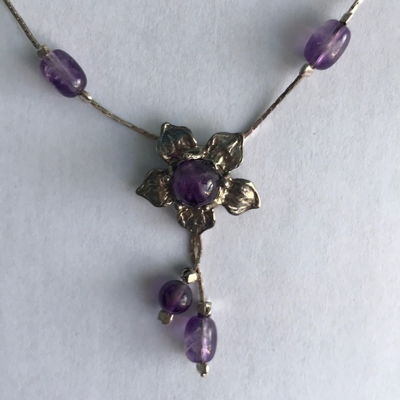 🌸 Floral boho necklace, handcrafted 🌺 - Picture 3 of 3